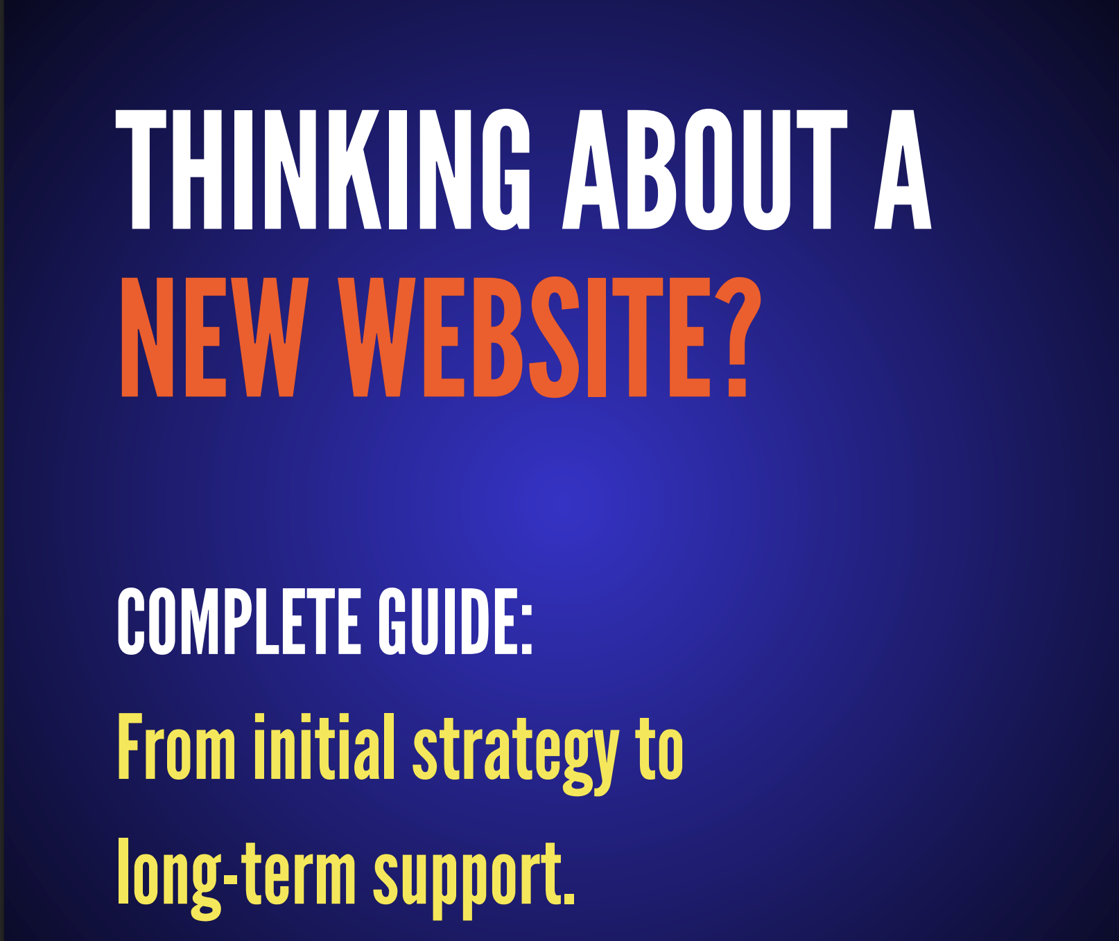 Cover image for pdf download titled - Thinking about a new website?